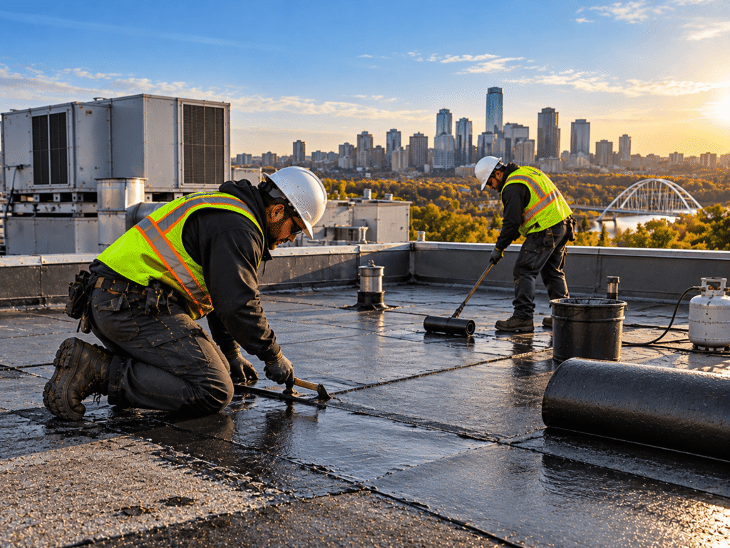 Rooftop Repairs Above the City