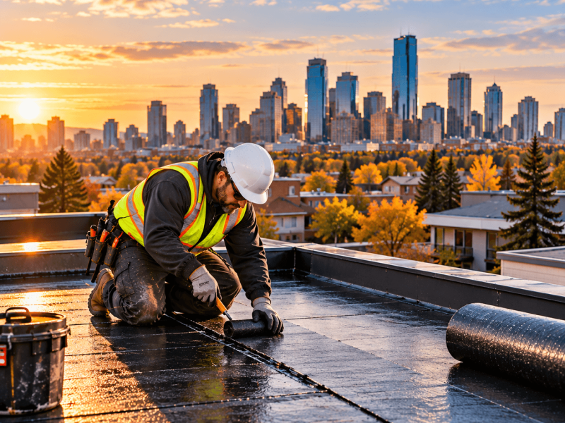 Golden Hour Rooftop Repair